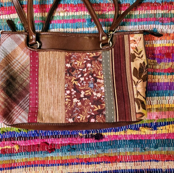 Relic Purse Vegan Leather&Beautiful Cloth Purse - Picture 5 of 8